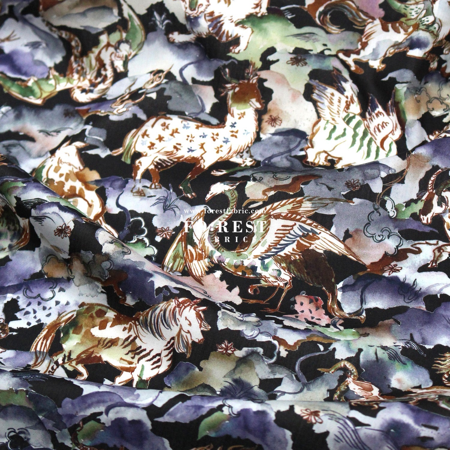 Liberty of London (Tana Lawn™ Cotton Fabric) - Shanhaijing Story - FO:REST Fabric 布恩堂Liberty fabrictana lawnjapanese fabricykk zipper