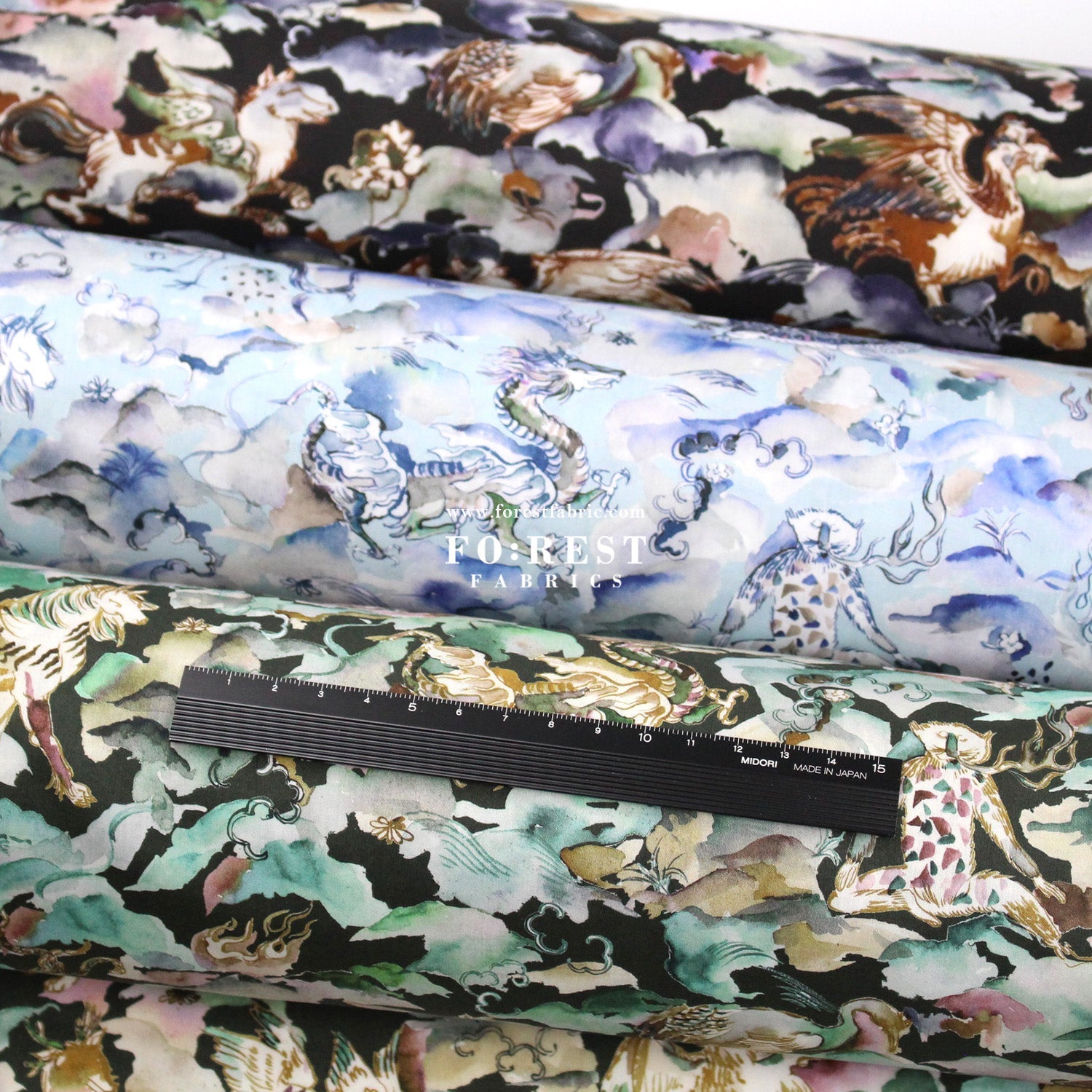 Liberty of London (Tana Lawn™ Cotton Fabric) - Shanhaijing Story - FO:REST Fabric 布恩堂Liberty fabrictana lawnjapanese fabricykk zipper