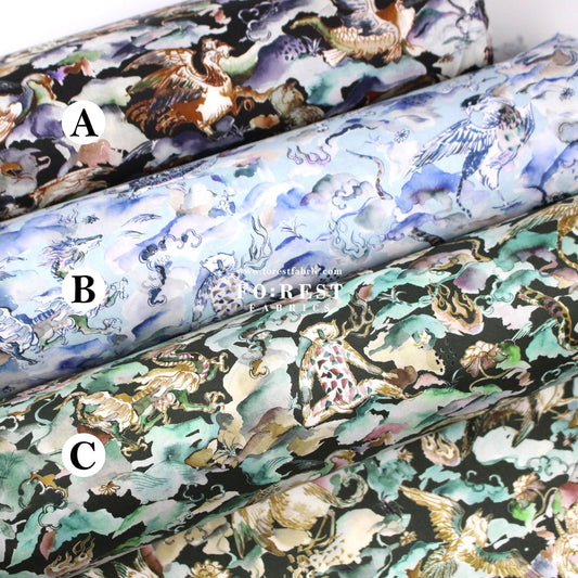 Liberty of London (Tana Lawn™ Cotton Fabric) - Shanhaijing Story - FO:REST Fabric 布恩堂Liberty fabrictana lawnjapanese fabricykk zipper