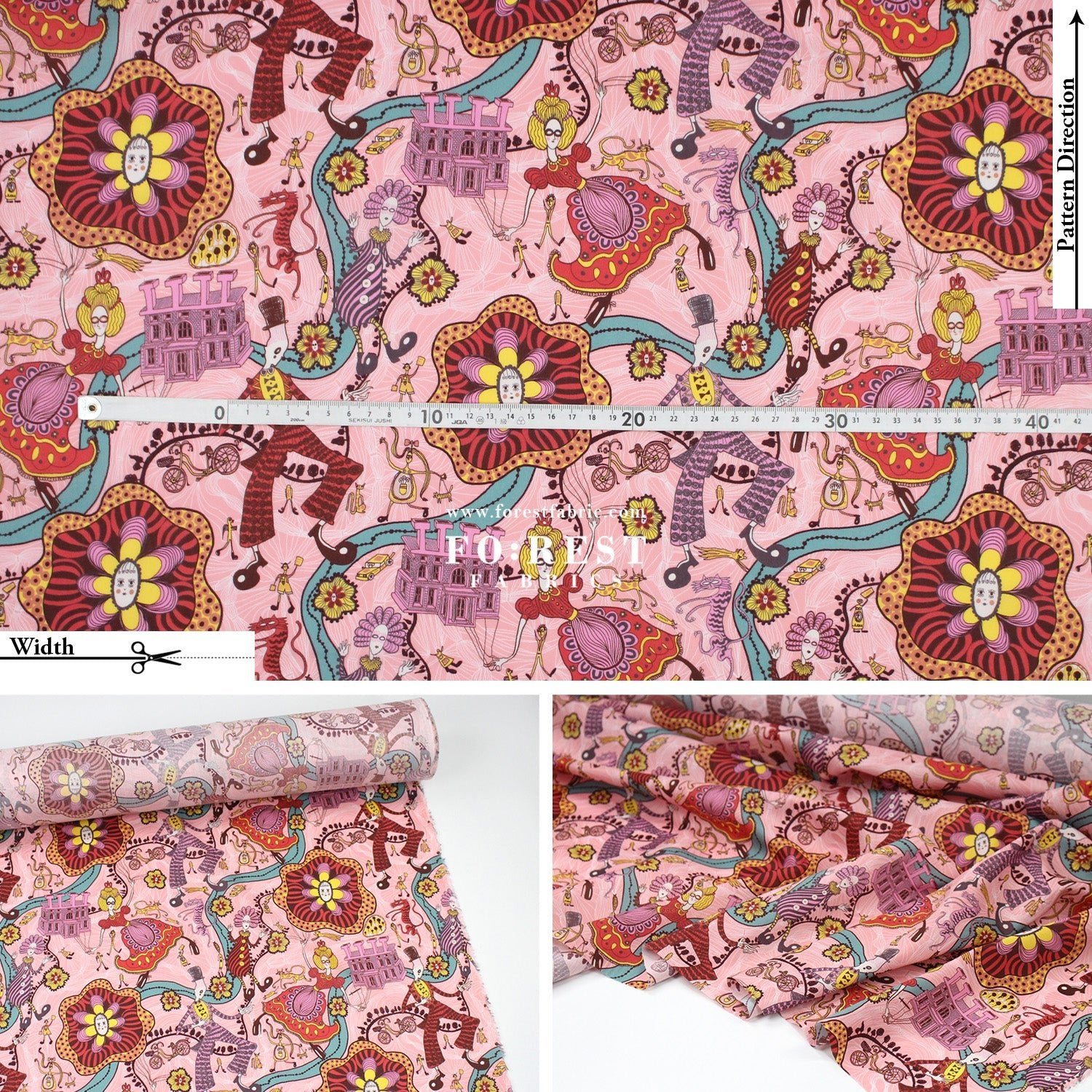 Liberty of London (Tana Lawn™ Cotton Fabric) - Shirley Smith - FO:REST Fabric 布恩堂Liberty fabrictana lawnjapanese fabricykk zipper