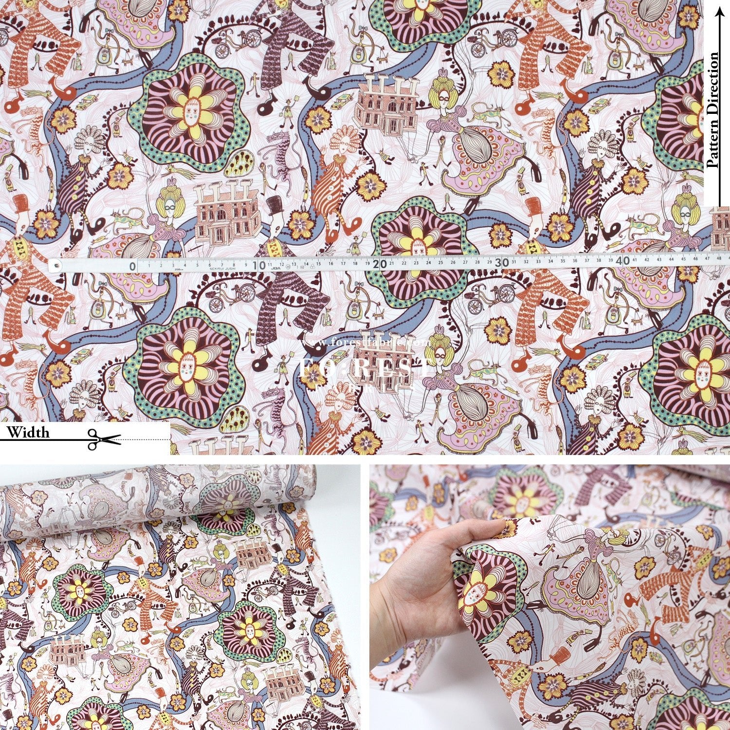 Liberty of London (Tana Lawn™ Cotton Fabric) - Shirley Smith - FO:REST Fabric 布恩堂Liberty fabrictana lawnjapanese fabricykk zipper
