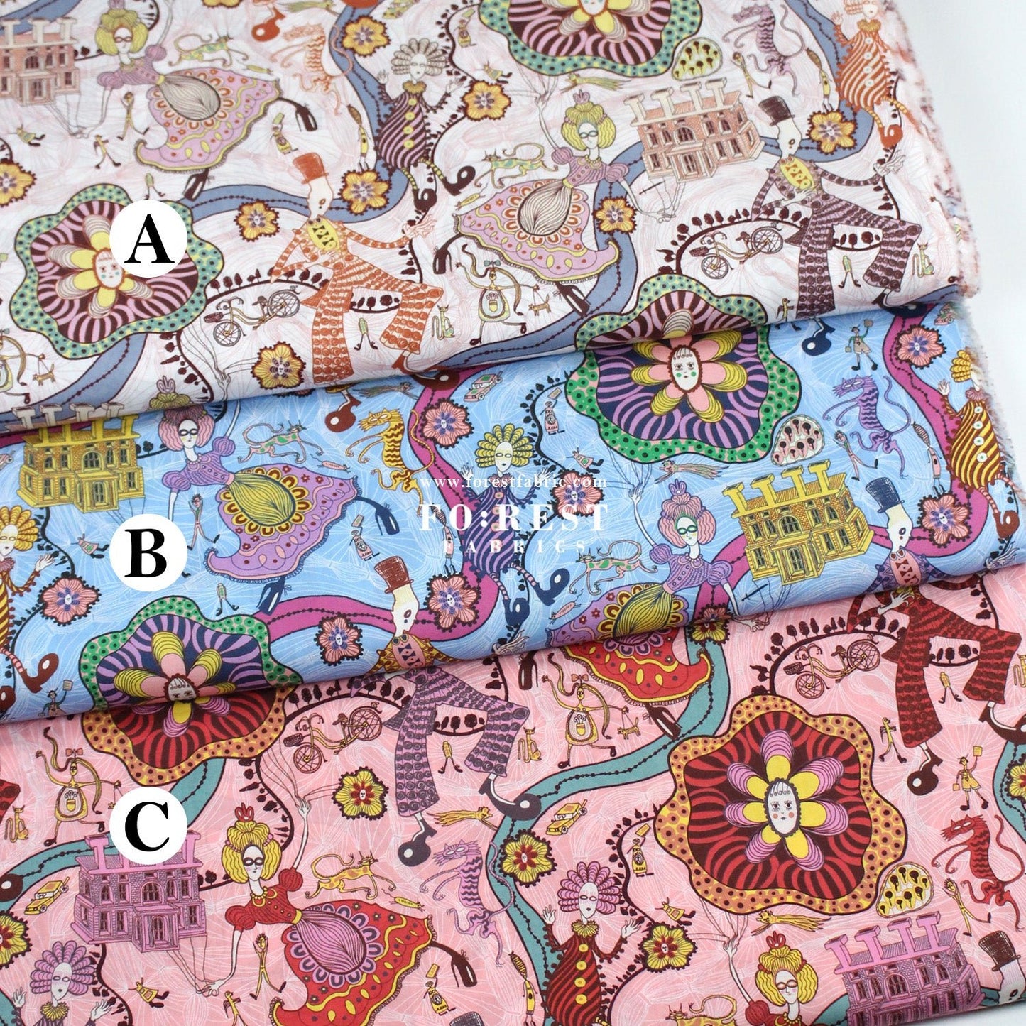 Liberty of London (Tana Lawn™ Cotton Fabric) - Shirley Smith - FO:REST Fabric 布恩堂Liberty fabrictana lawnjapanese fabricykk zipper