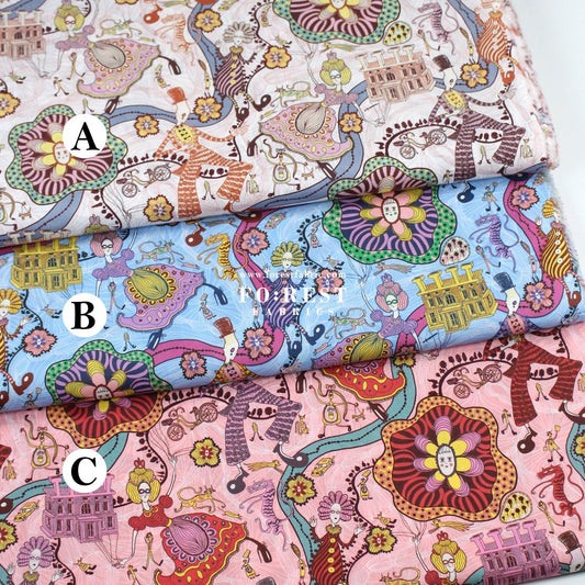 Liberty of London (Tana Lawn™ Cotton Fabric) - Shirley Smith - FO:REST Fabric 布恩堂Liberty fabrictana lawnjapanese fabricykk zipper