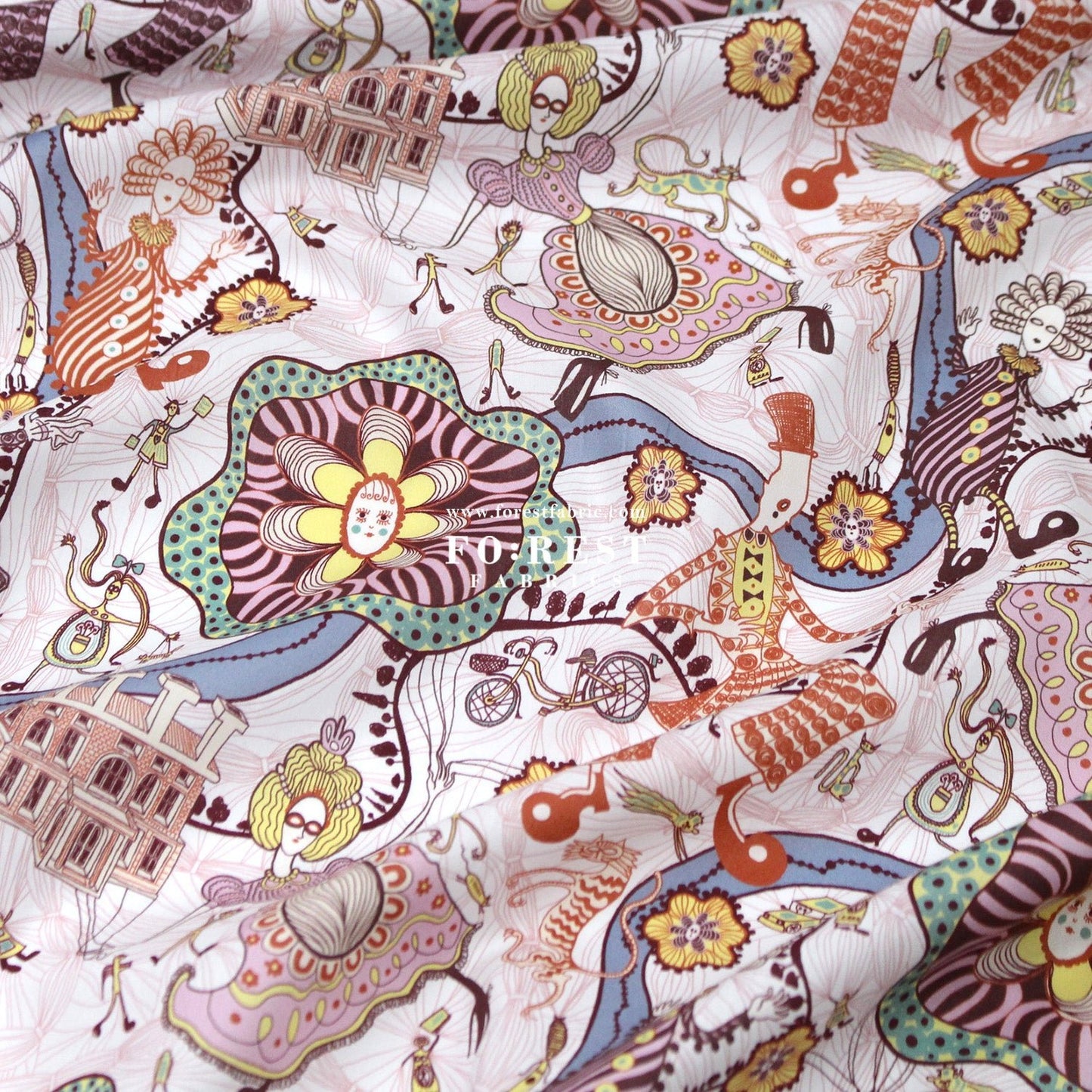 Liberty of London (Tana Lawn™ Cotton Fabric) - Shirley Smith - FO:REST Fabric 布恩堂Liberty fabrictana lawnjapanese fabricykk zipper