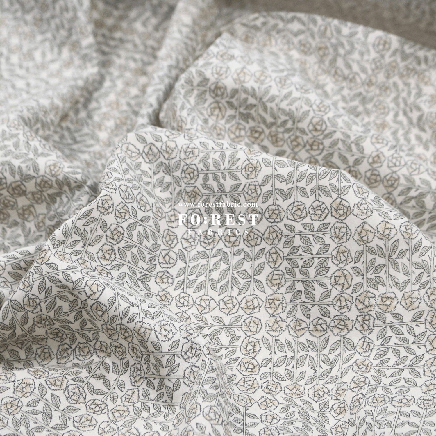 Liberty of London (Tana Lawn® Cotton Fabric) - Sleeping Rose - FO:REST Fabric 布恩堂Liberty fabrictana lawnjapanese fabricykk zipper
