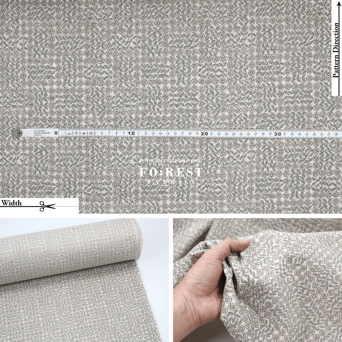 Liberty of London (Tana Lawn® Cotton Fabric) - Sleeping Rose - FO:REST Fabric 布恩堂Liberty fabrictana lawnjapanese fabricykk zipper