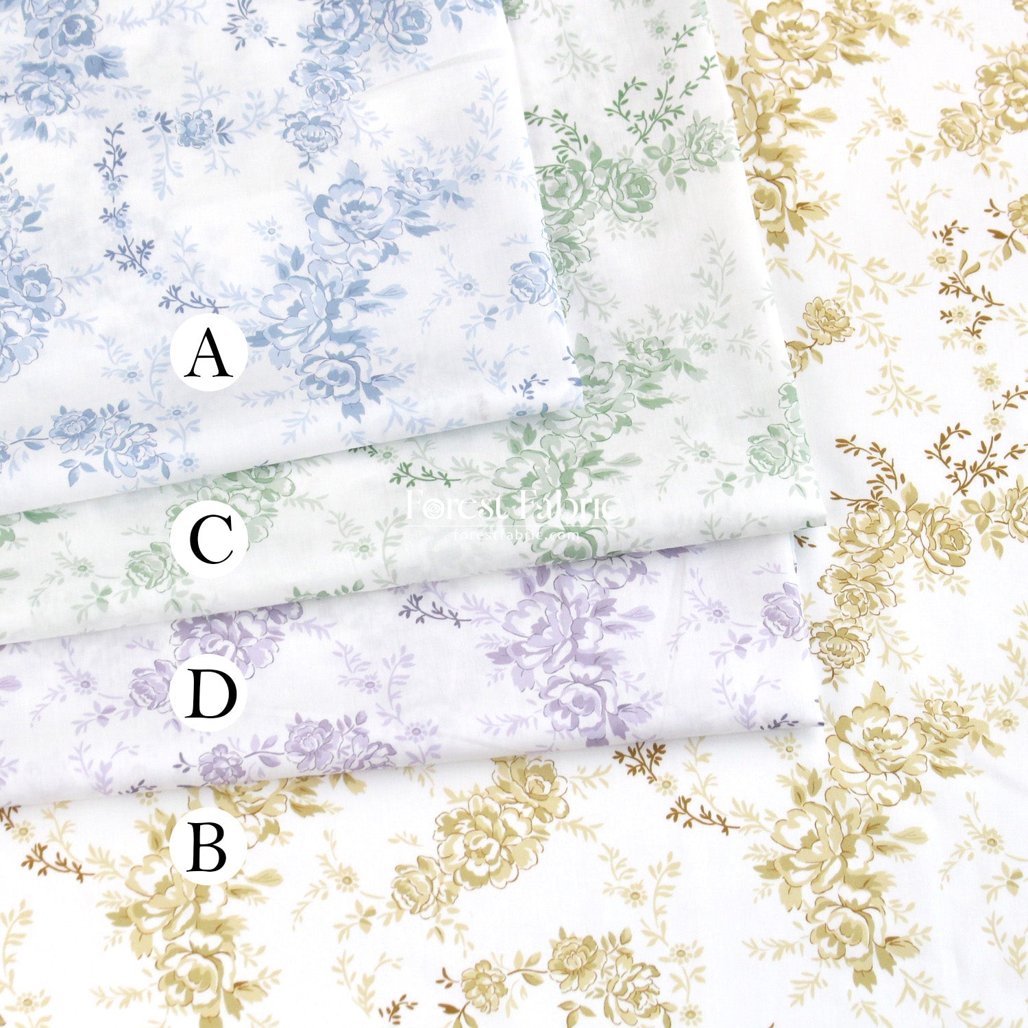 Liberty of London (Tana Lawn™ Cotton Fabric) - SOPHIE ROSE - FO:REST Fabric 布恩堂Liberty fabrictana lawnjapanese fabricykk zipper