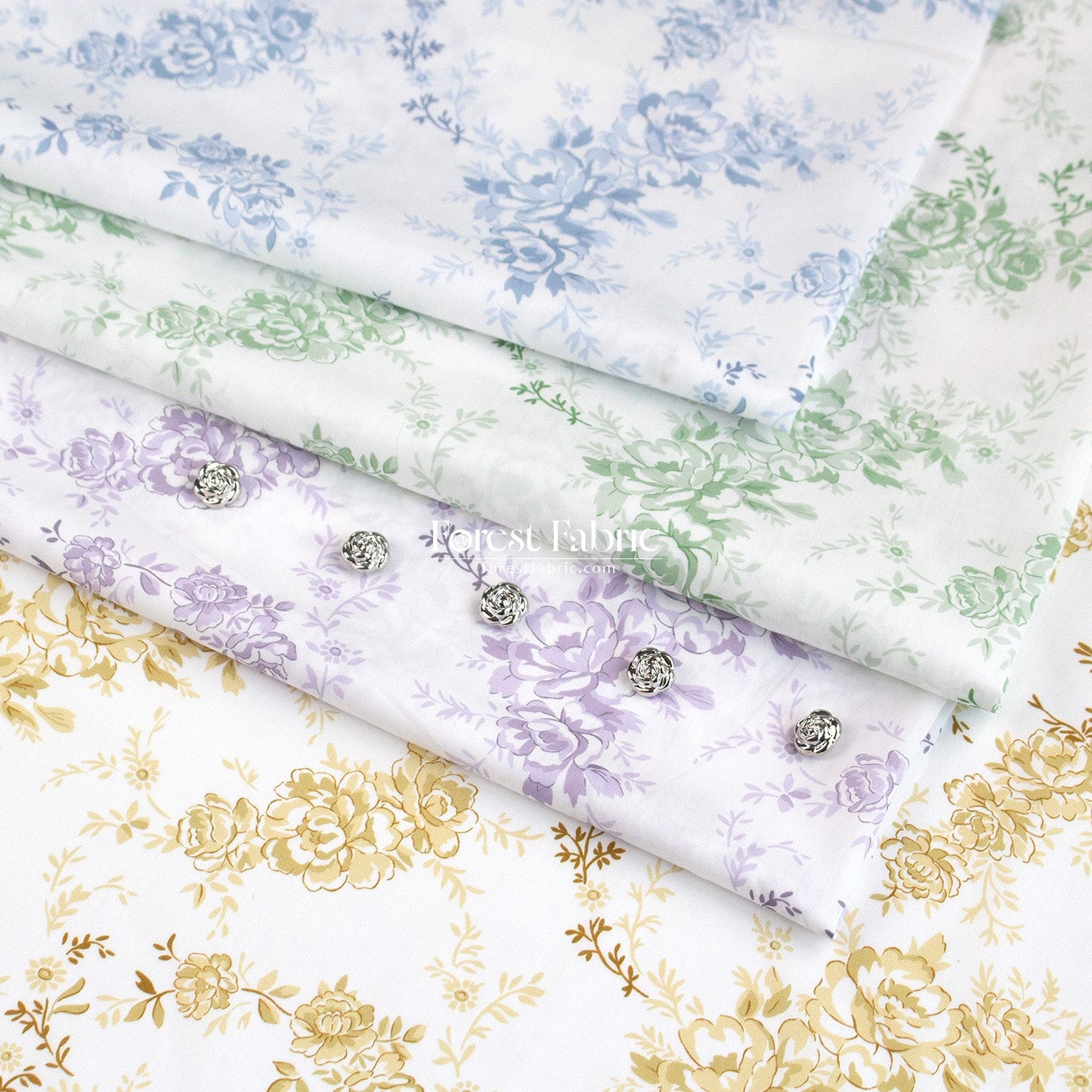 Liberty of London (Tana Lawn™ Cotton Fabric) - SOPHIE ROSE - FO:REST Fabric 布恩堂Liberty fabrictana lawnjapanese fabricykk zipper