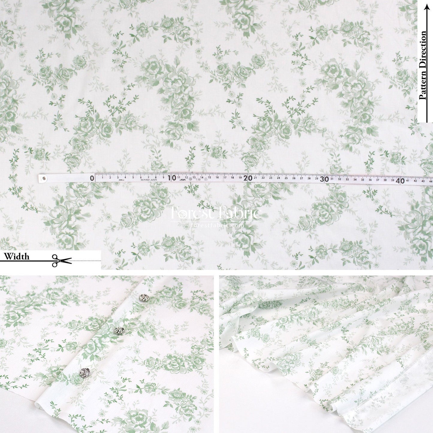 Liberty of London (Tana Lawn™ Cotton Fabric) - SOPHIE ROSE - FO:REST Fabric 布恩堂Liberty fabrictana lawnjapanese fabricykk zipper