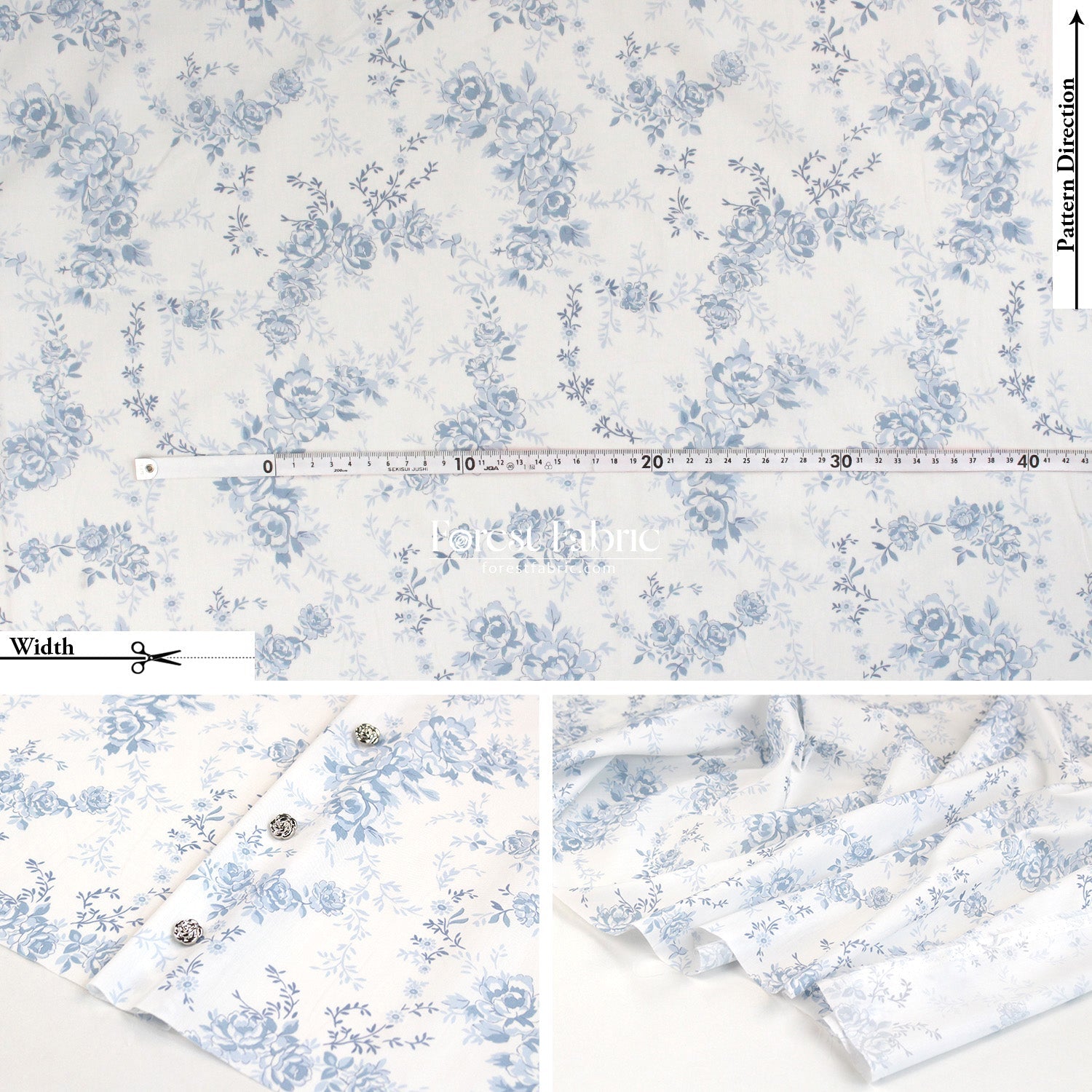 Liberty of London (Tana Lawn™ Cotton Fabric) - SOPHIE ROSE - FO:REST Fabric 布恩堂Liberty fabrictana lawnjapanese fabricykk zipper