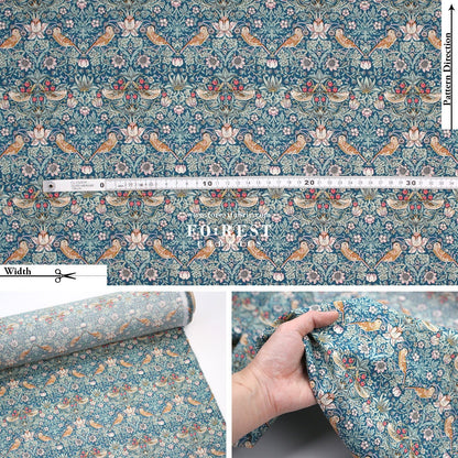 Liberty of London (Tana Lawn™ Cotton Fabric) - Strawberry thief dark - FO:REST Fabric 布恩堂Liberty fabrictana lawnjapanese fabricykk zipper