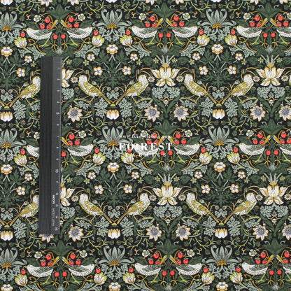 Liberty of London (Tana Lawn™ Cotton Fabric) - Strawberry thief dark - FO:REST Fabric 布恩堂Liberty fabrictana lawnjapanese fabricykk zipper