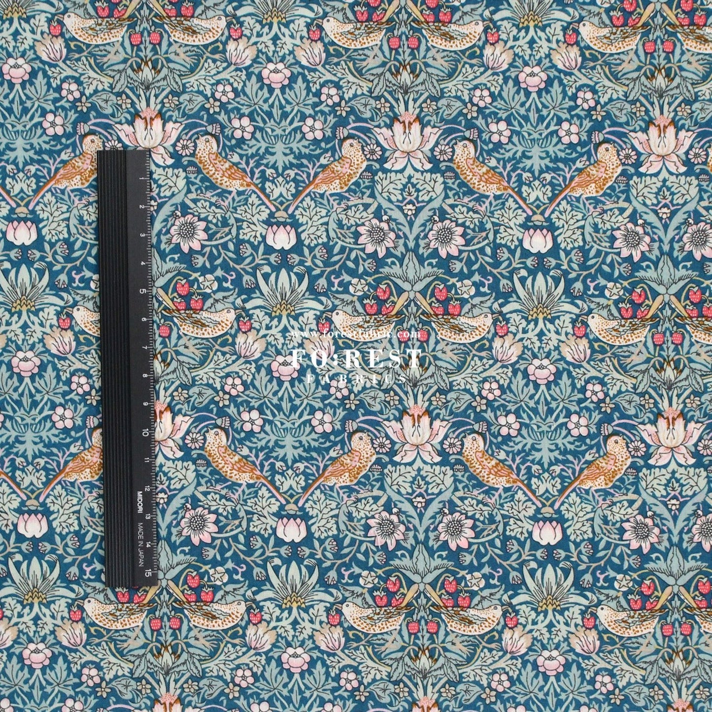 Liberty of London (Tana Lawn™ Cotton Fabric) - Strawberry thief dark - FO:REST Fabric 布恩堂Liberty fabrictana lawnjapanese fabricykk zipper