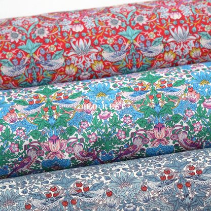 Liberty of London (Tana Lawn™ Cotton Fabric) - Strawberry thief Light - FO:REST Fabric 布恩堂Liberty fabrictana lawnjapanese fabricykk zipper
