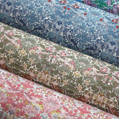 Liberty of London (Tana Lawn™ Cotton Fabric) - Strawberry thief Light - FO:REST Fabric 布恩堂Liberty fabrictana lawnjapanese fabricykk zipper