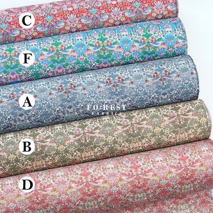 Liberty of London (Tana Lawn™ Cotton Fabric) - Strawberry thief Light - FO:REST Fabric 布恩堂Liberty fabrictana lawnjapanese fabricykk zipper