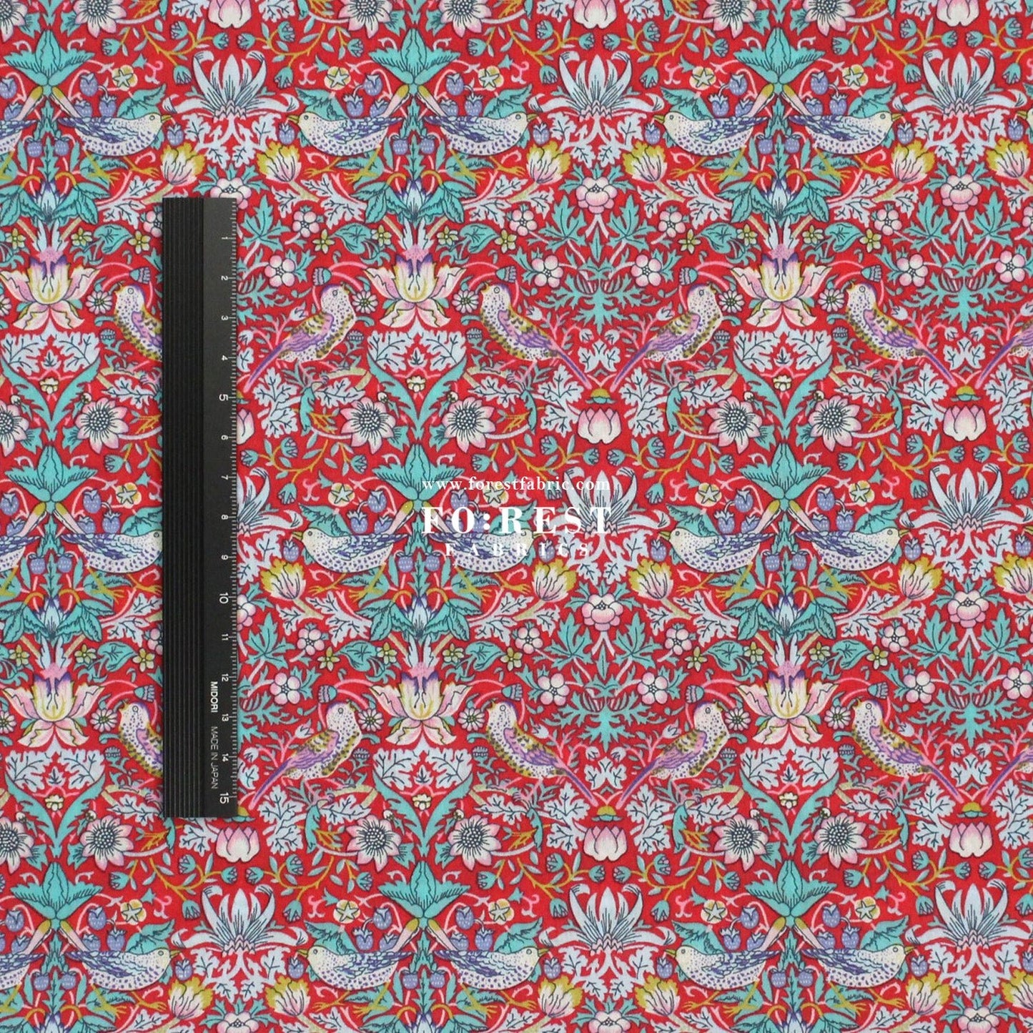 Liberty of London (Tana Lawn™ Cotton Fabric) - Strawberry thief Light - FO:REST Fabric 布恩堂Liberty fabrictana lawnjapanese fabricykk zipper