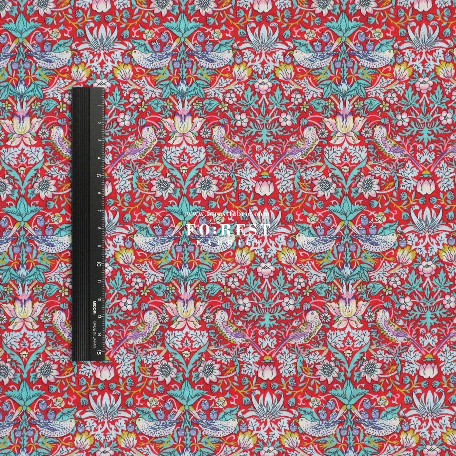 Liberty of London (Tana Lawn™ Cotton Fabric) - Strawberry thief Light - FO:REST Fabric 布恩堂Liberty fabrictana lawnjapanese fabricykk zipper