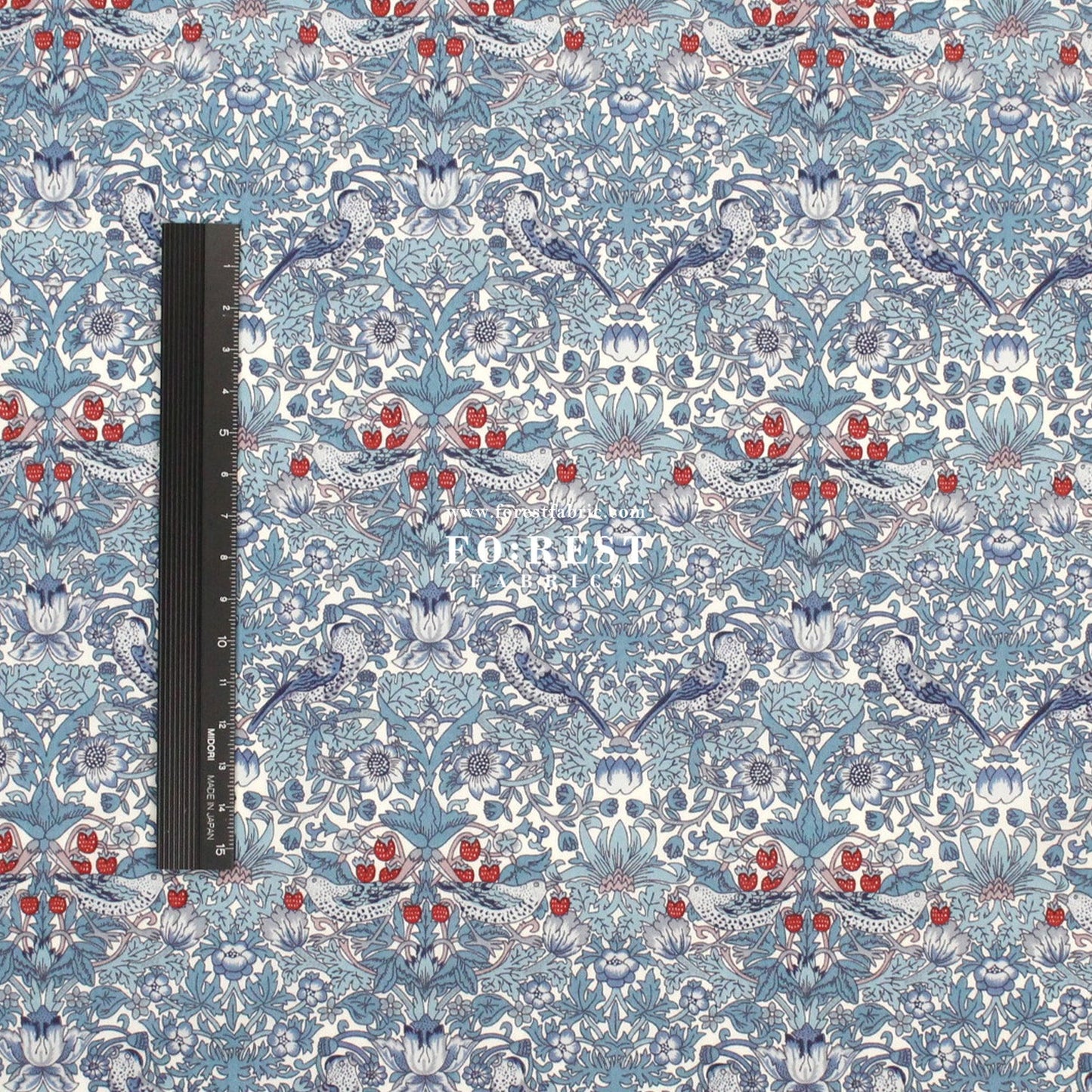 Liberty of London (Tana Lawn™ Cotton Fabric) - Strawberry thief Light - FO:REST Fabric 布恩堂Liberty fabrictana lawnjapanese fabricykk zipper