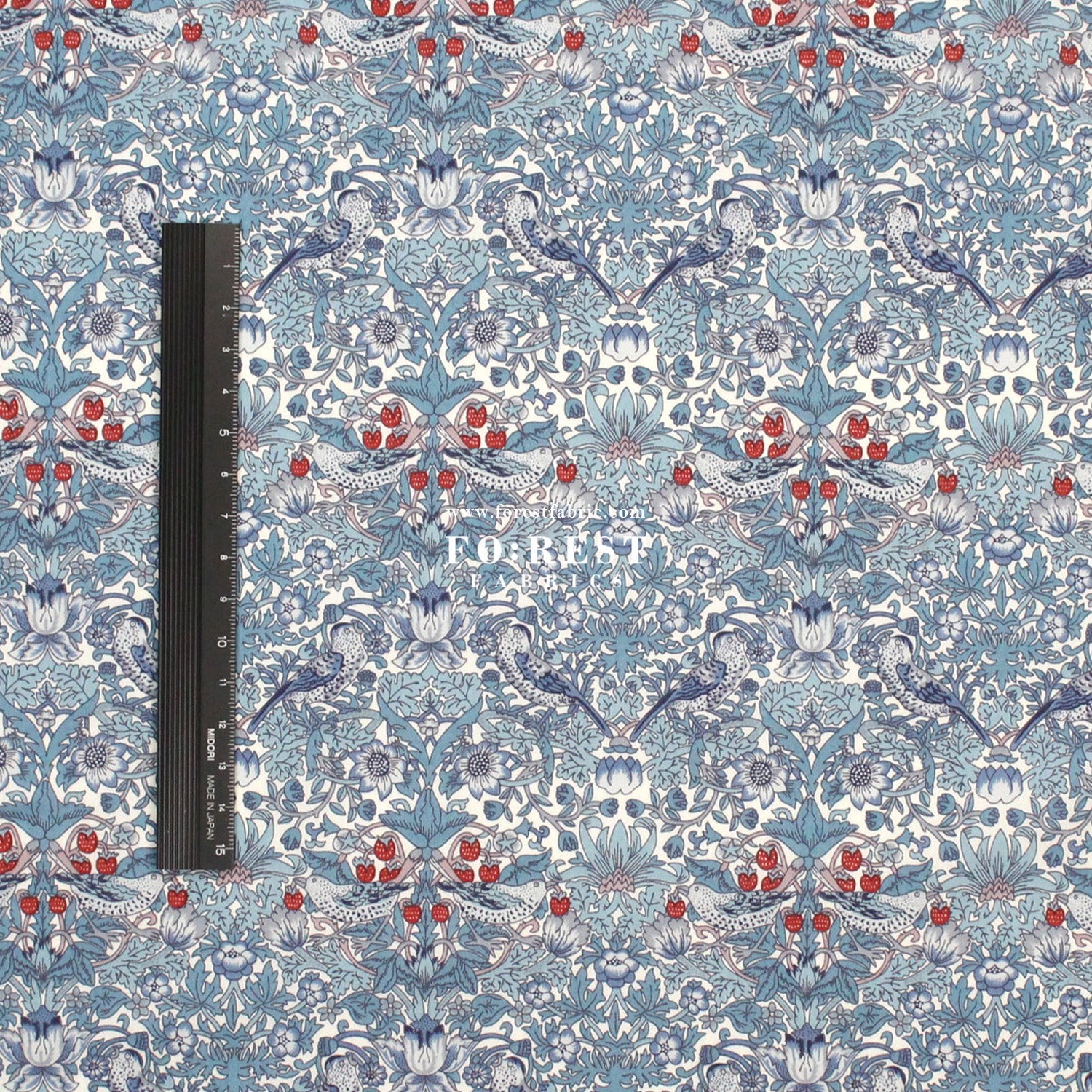 Liberty of London (Tana Lawn™ Cotton Fabric) - Strawberry thief Light - FO:REST Fabric 布恩堂Liberty fabrictana lawnjapanese fabricykk zipper