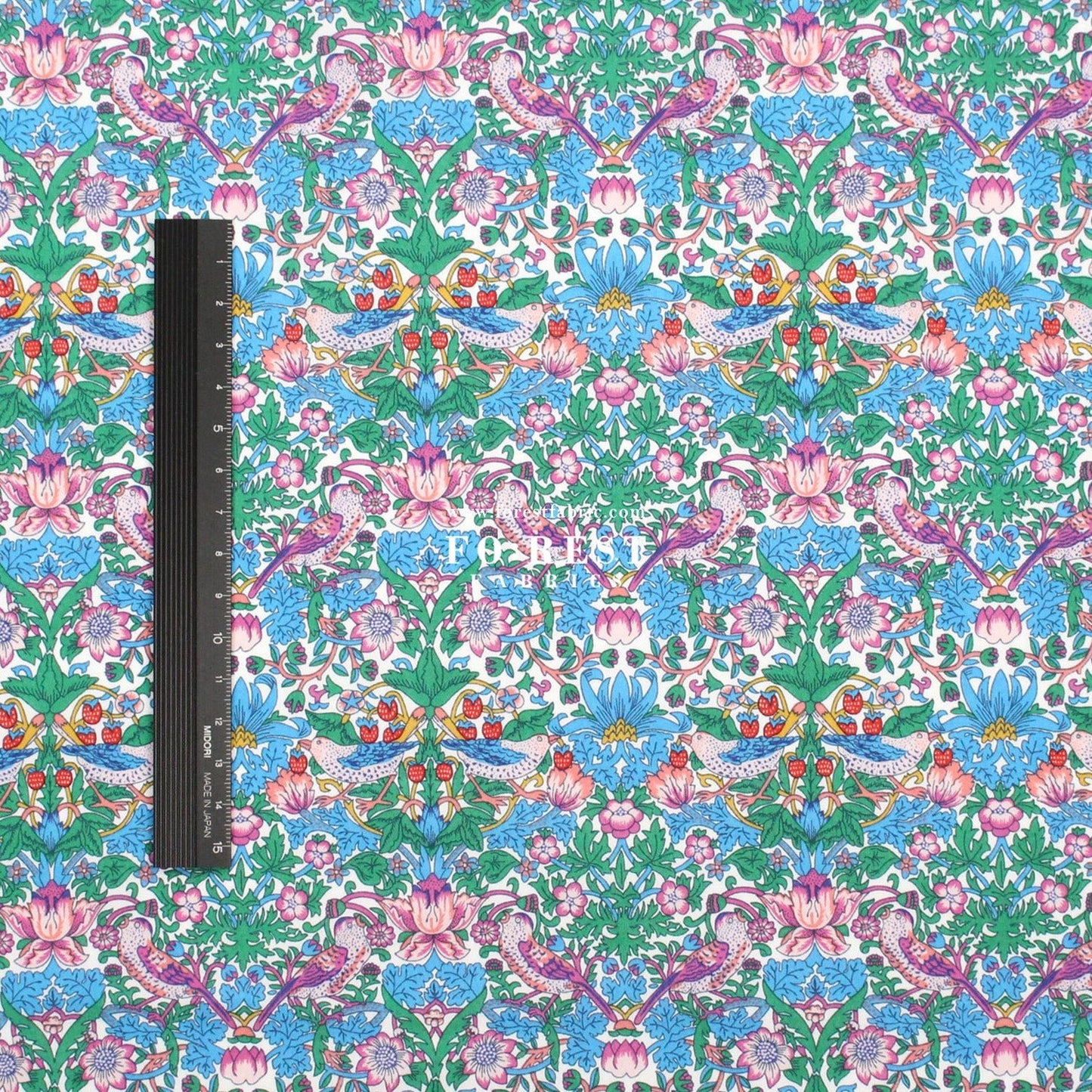 Liberty of London (Tana Lawn™ Cotton Fabric) - Strawberry thief Light - FO:REST Fabric 布恩堂Liberty fabrictana lawnjapanese fabricykk zipper