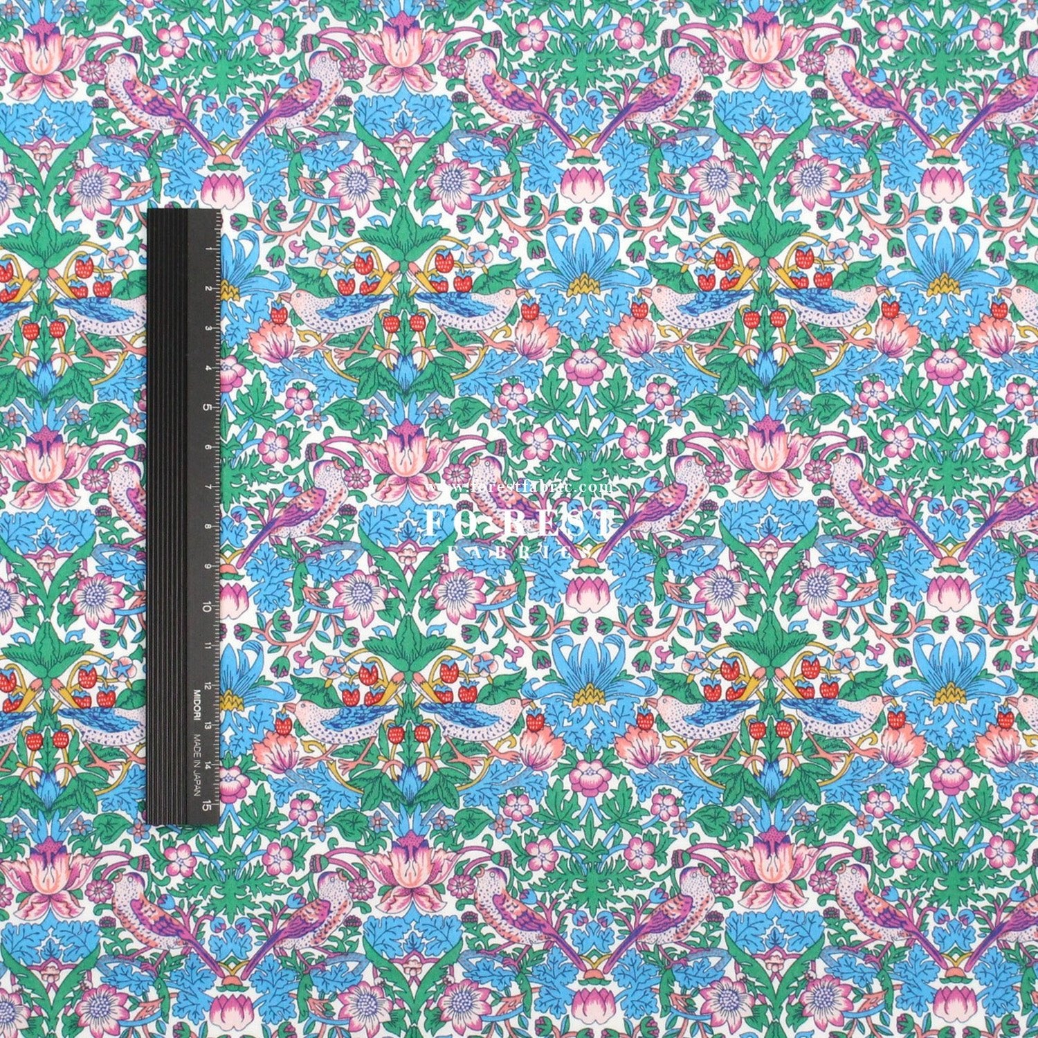 Liberty of London (Tana Lawn™ Cotton Fabric) - Strawberry thief Light - FO:REST Fabric 布恩堂Liberty fabrictana lawnjapanese fabricykk zipper