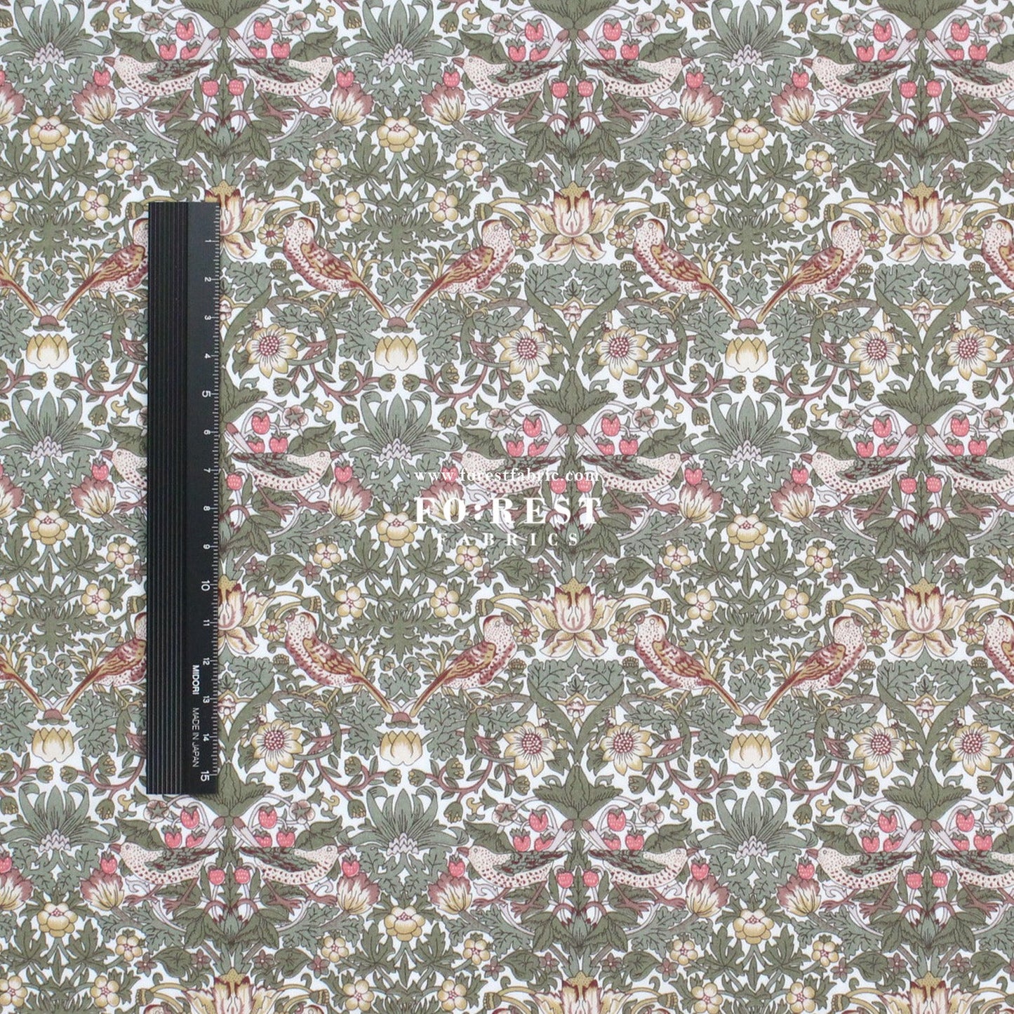 Liberty of London (Tana Lawn™ Cotton Fabric) - Strawberry thief Light - FO:REST Fabric 布恩堂Liberty fabrictana lawnjapanese fabricykk zipper