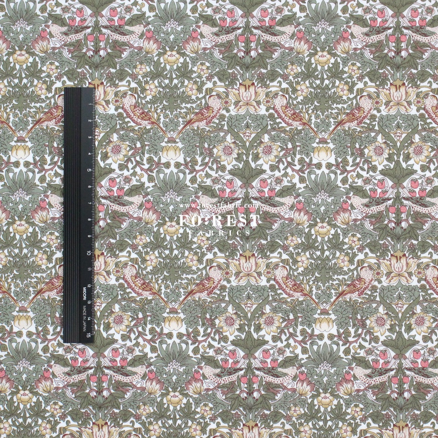 Liberty of London (Tana Lawn™ Cotton Fabric) - Strawberry thief Light - FO:REST Fabric 布恩堂Liberty fabrictana lawnjapanese fabricykk zipper