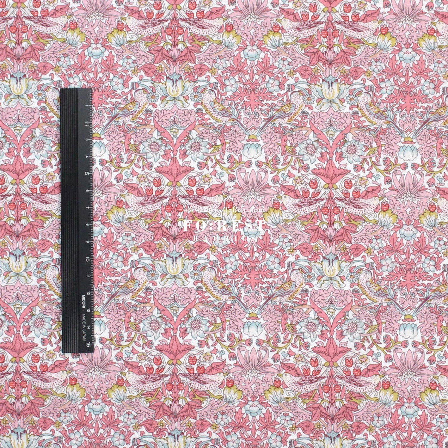 Liberty of London (Tana Lawn™ Cotton Fabric) - Strawberry thief Light - FO:REST Fabric 布恩堂Liberty fabrictana lawnjapanese fabricykk zipper