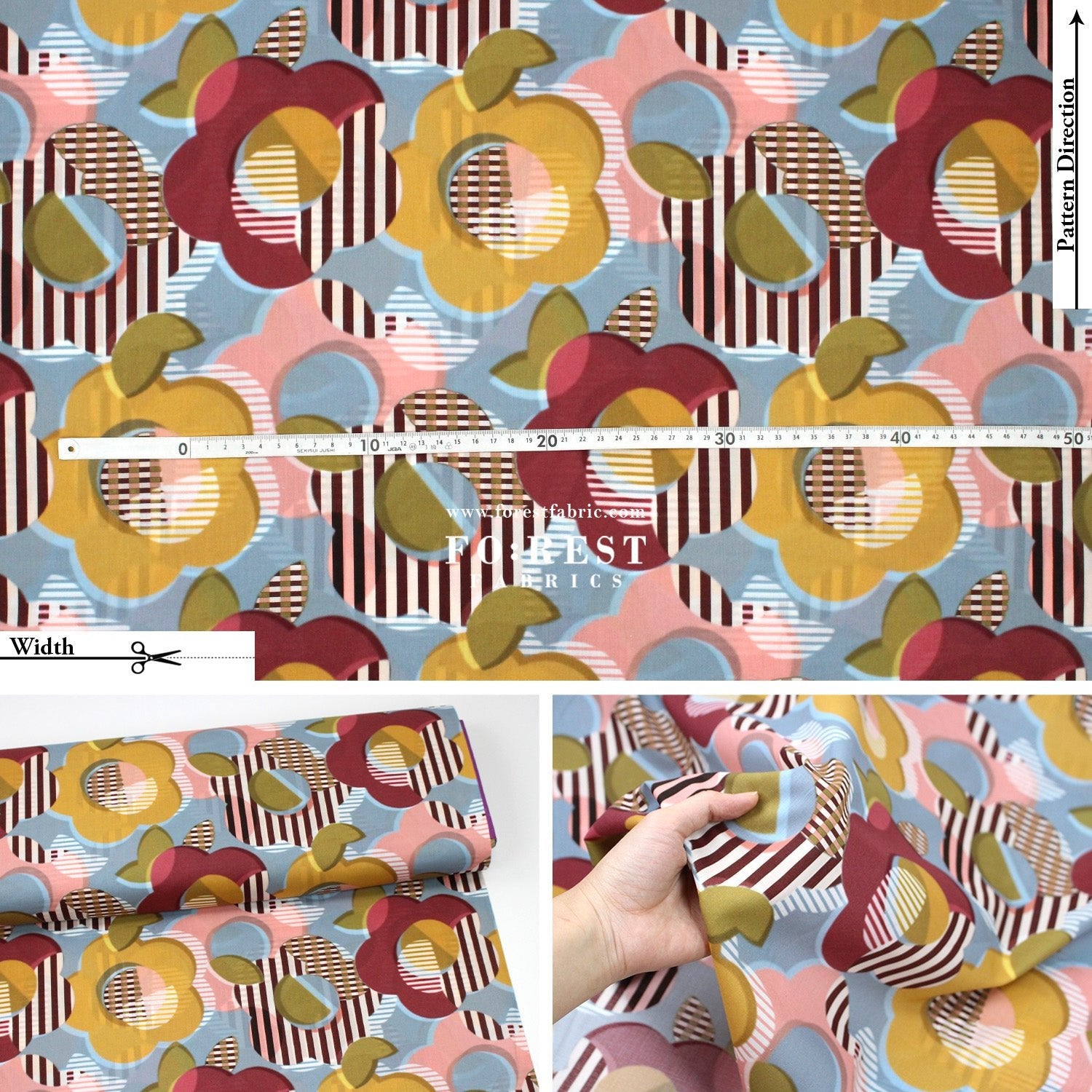 Liberty of London (Tana Lawn™ Cotton Fabric) - Style Memphis - FO:REST Fabric 布恩堂Liberty fabrictana lawnjapanese fabricykk zipper