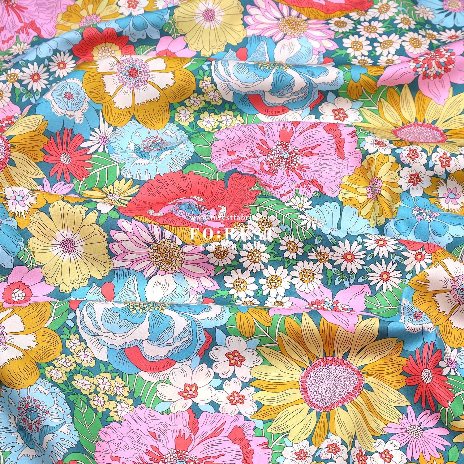 Liberty of London (Tana Lawn™ Cotton Fabric) - Summers in the sun - FO:REST Fabric 布恩堂Liberty fabrictana lawnjapanese fabricykk zipper