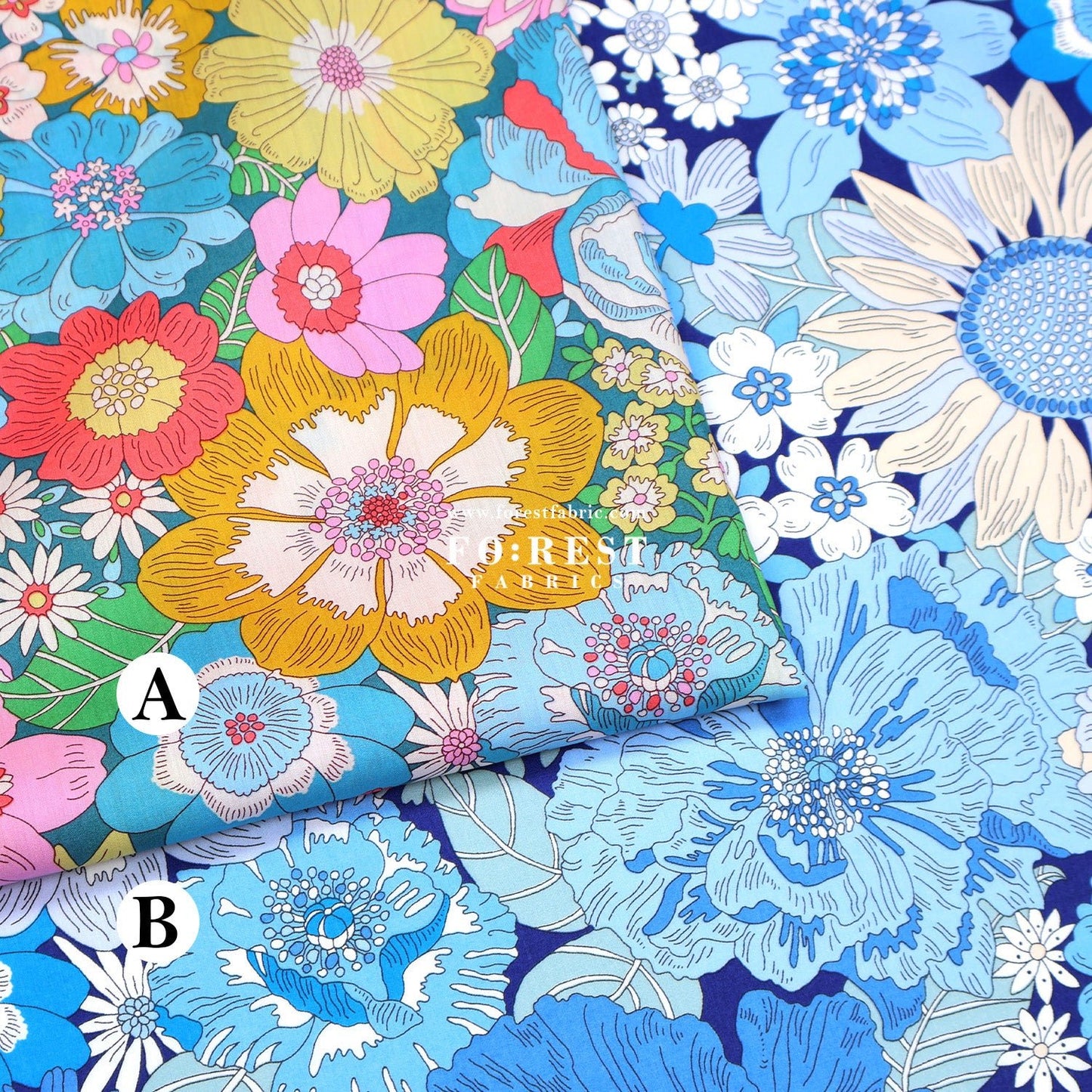Liberty of London (Tana Lawn™ Cotton Fabric) - Summers in the sun - FO:REST Fabric 布恩堂Liberty fabrictana lawnjapanese fabricykk zipper