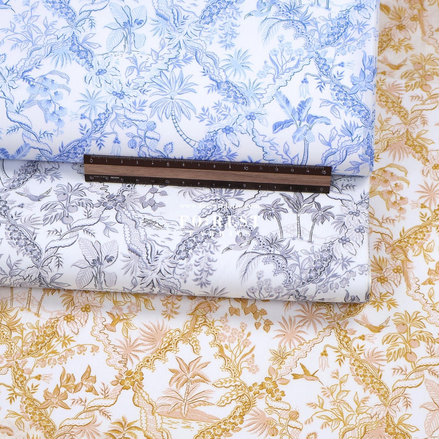 Liberty of London (Tana Lawn™ Cotton Fabric) - Tropical Toile - FO:REST Fabric 布恩堂Liberty fabrictana lawnjapanese fabricykk zipper