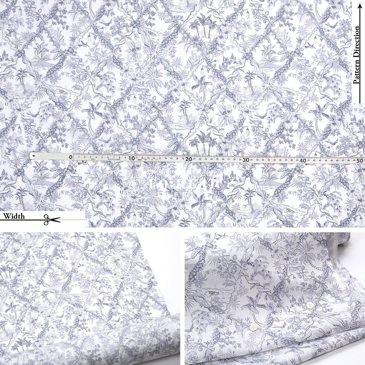 Liberty of London (Tana Lawn™ Cotton Fabric) - Tropical Toile - FO:REST Fabric 布恩堂Liberty fabrictana lawnjapanese fabricykk zipper
