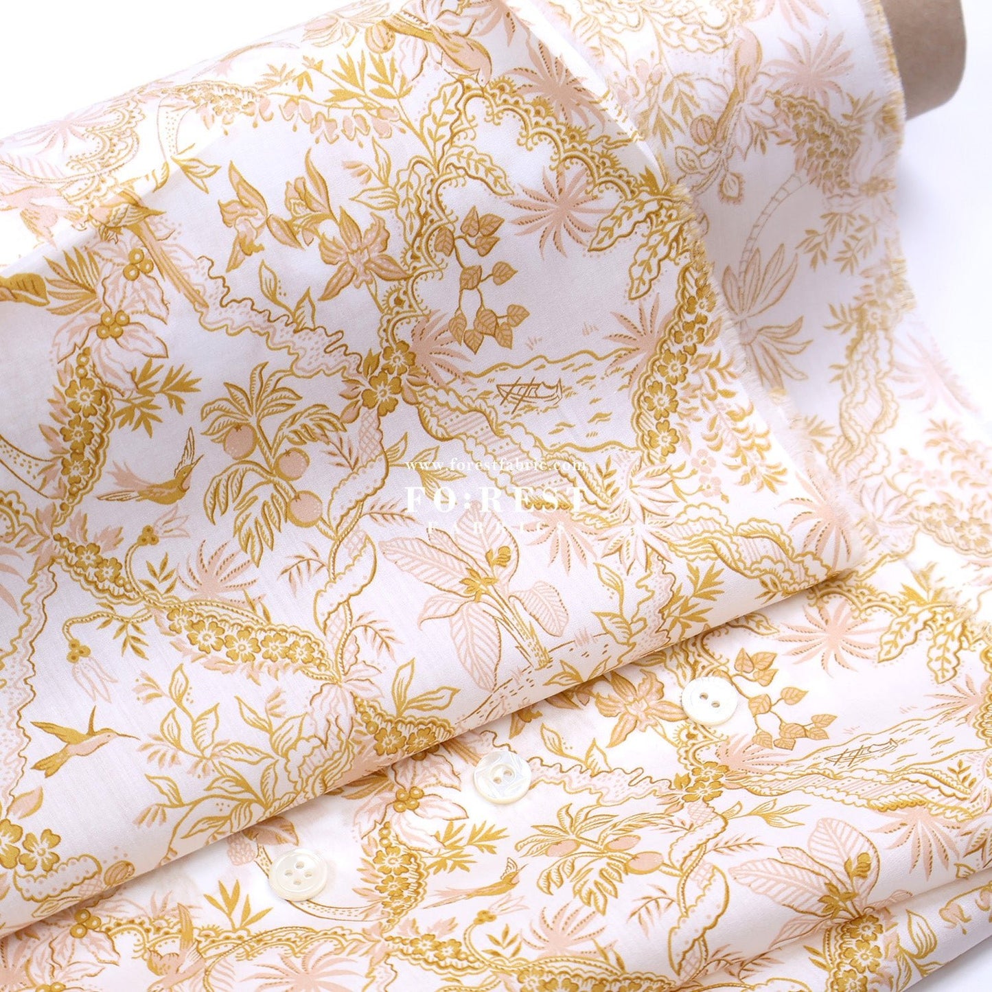 Liberty of London (Tana Lawn™ Cotton Fabric) - Tropical Toile - FO:REST Fabric 布恩堂Liberty fabrictana lawnjapanese fabricykk zipper