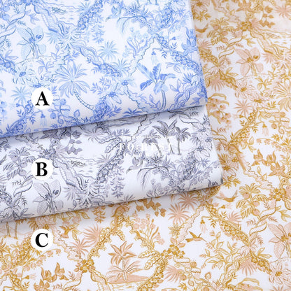 Liberty of London (Tana Lawn™ Cotton Fabric) - Tropical Toile - FO:REST Fabric 布恩堂Liberty fabrictana lawnjapanese fabricykk zipper