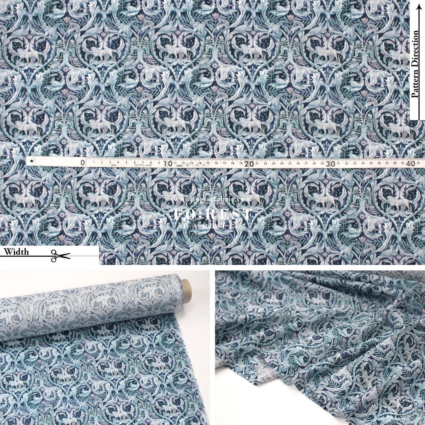 Liberty of London (Tana Lawn™ Cotton Fabric) - Valerie - FO:REST Fabric 布恩堂Liberty fabrictana lawnjapanese fabricykk zipper