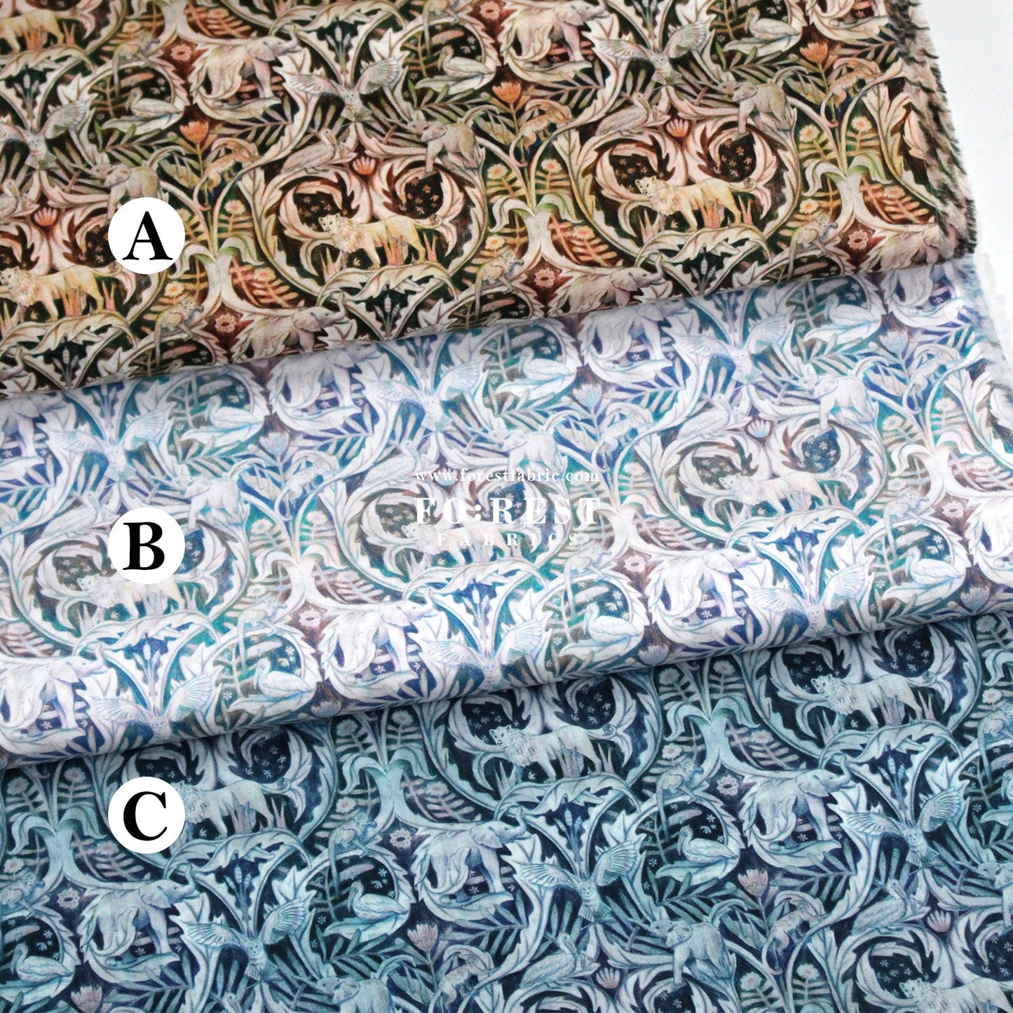 Liberty of London (Tana Lawn™ Cotton Fabric) - Valerie - FO:REST Fabric 布恩堂Liberty fabrictana lawnjapanese fabricykk zipper