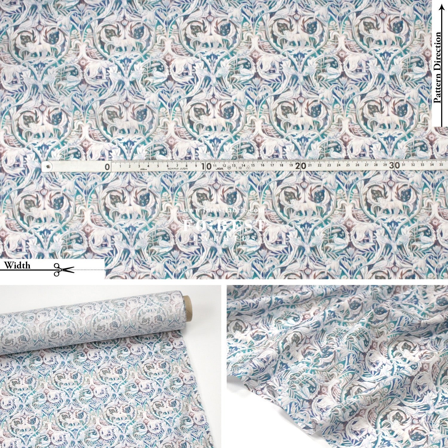 Liberty of London (Tana Lawn™ Cotton Fabric) - Valerie - FO:REST Fabric 布恩堂Liberty fabrictana lawnjapanese fabricykk zipper