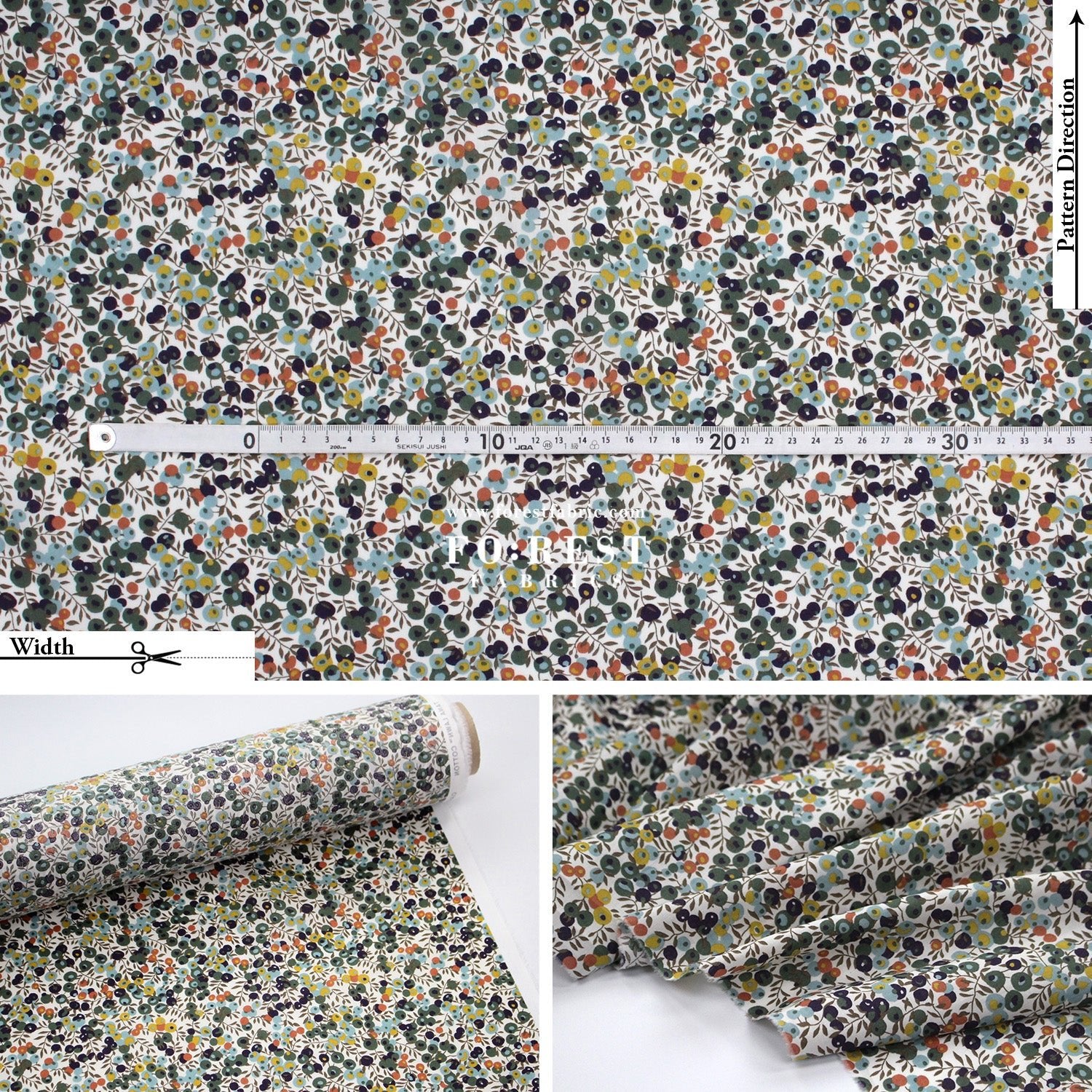 Liberty of London (Tana Lawn™ Cotton Fabric) - Wiltshire - FO:REST Fabric 布恩堂Liberty fabrictana lawnjapanese fabricykk zipper
