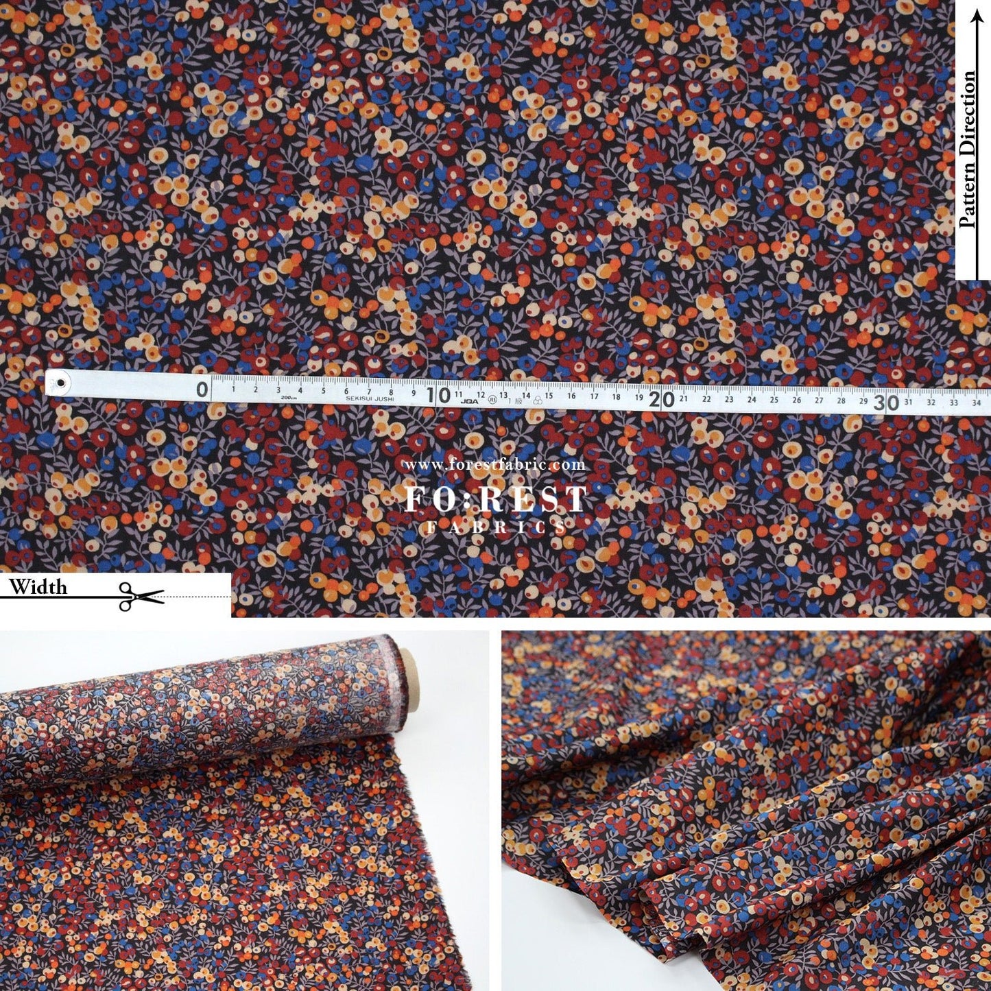 Liberty of London (Tana Lawn™ Cotton Fabric) - Wiltshire - FO:REST Fabric 布恩堂Liberty fabrictana lawnjapanese fabricykk zipper