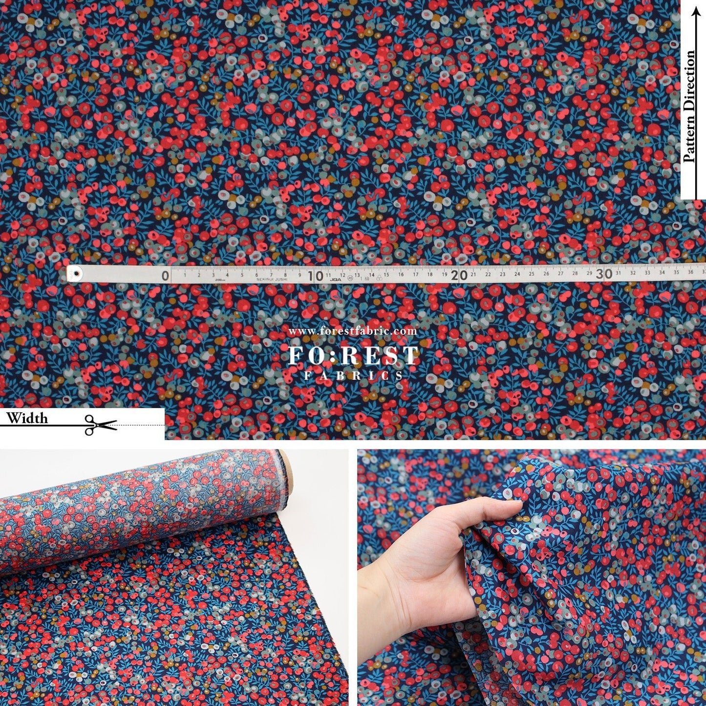 Liberty of London (Tana Lawn™ Cotton Fabric) - Wiltshire - FO:REST Fabric 布恩堂Liberty fabrictana lawnjapanese fabricykk zipper