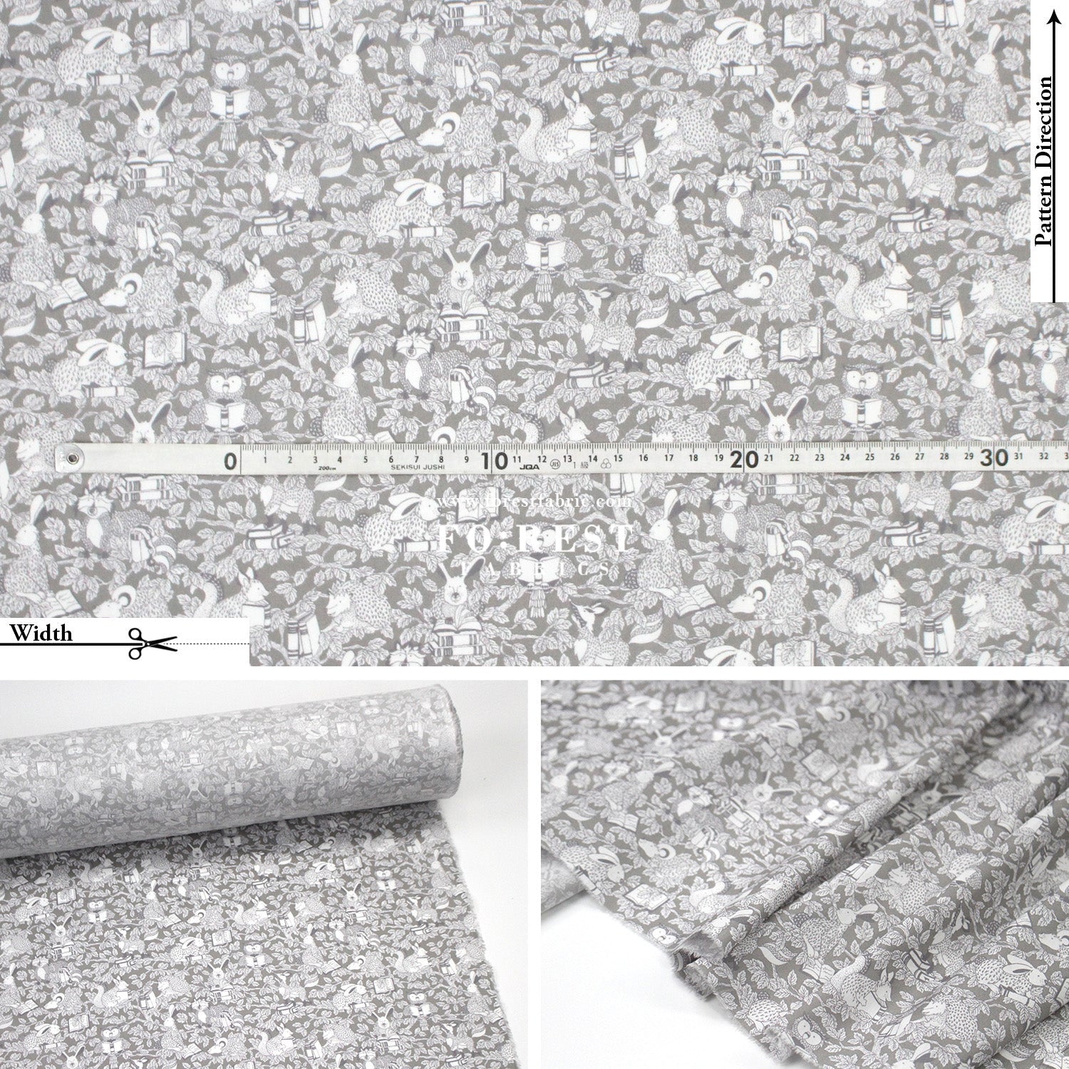 Liberty of London (Tana Lawn™ Cotton Fabric) - Woodland Library - FO:REST Fabric 布恩堂Liberty fabrictana lawnjapanese fabricykk zipper