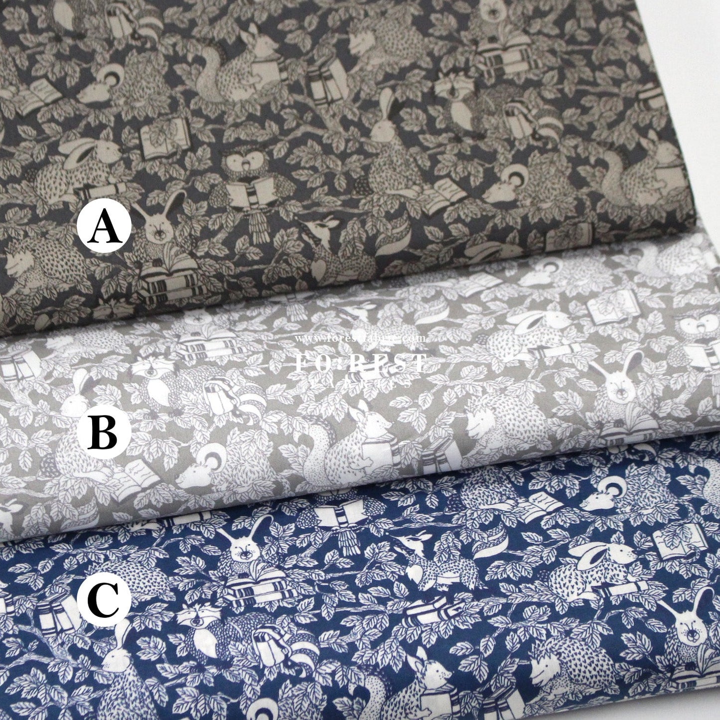 Liberty of London (Tana Lawn™ Cotton Fabric) - Woodland Library - FO:REST Fabric 布恩堂Liberty fabrictana lawnjapanese fabricykk zipper