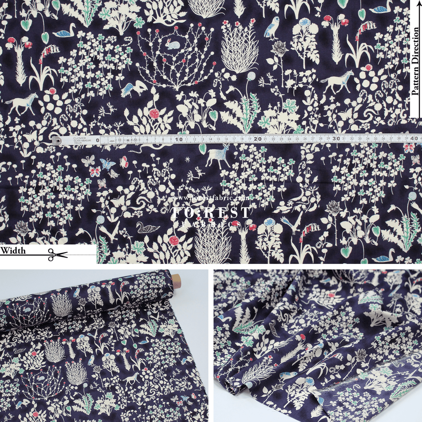 Liberty of London (Tana Lawn® Cotton Fabric) - Yoshie - FO:REST Fabric 布恩堂Liberty fabrictana lawnjapanese fabricykk zipper