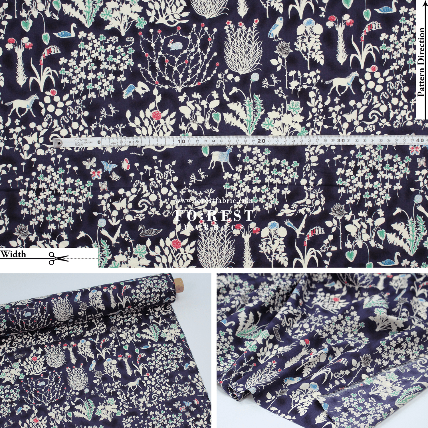 Liberty of London (Tana Lawn® Cotton Fabric) - Yoshie - FO:REST Fabric 布恩堂Liberty fabrictana lawnjapanese fabricykk zipper