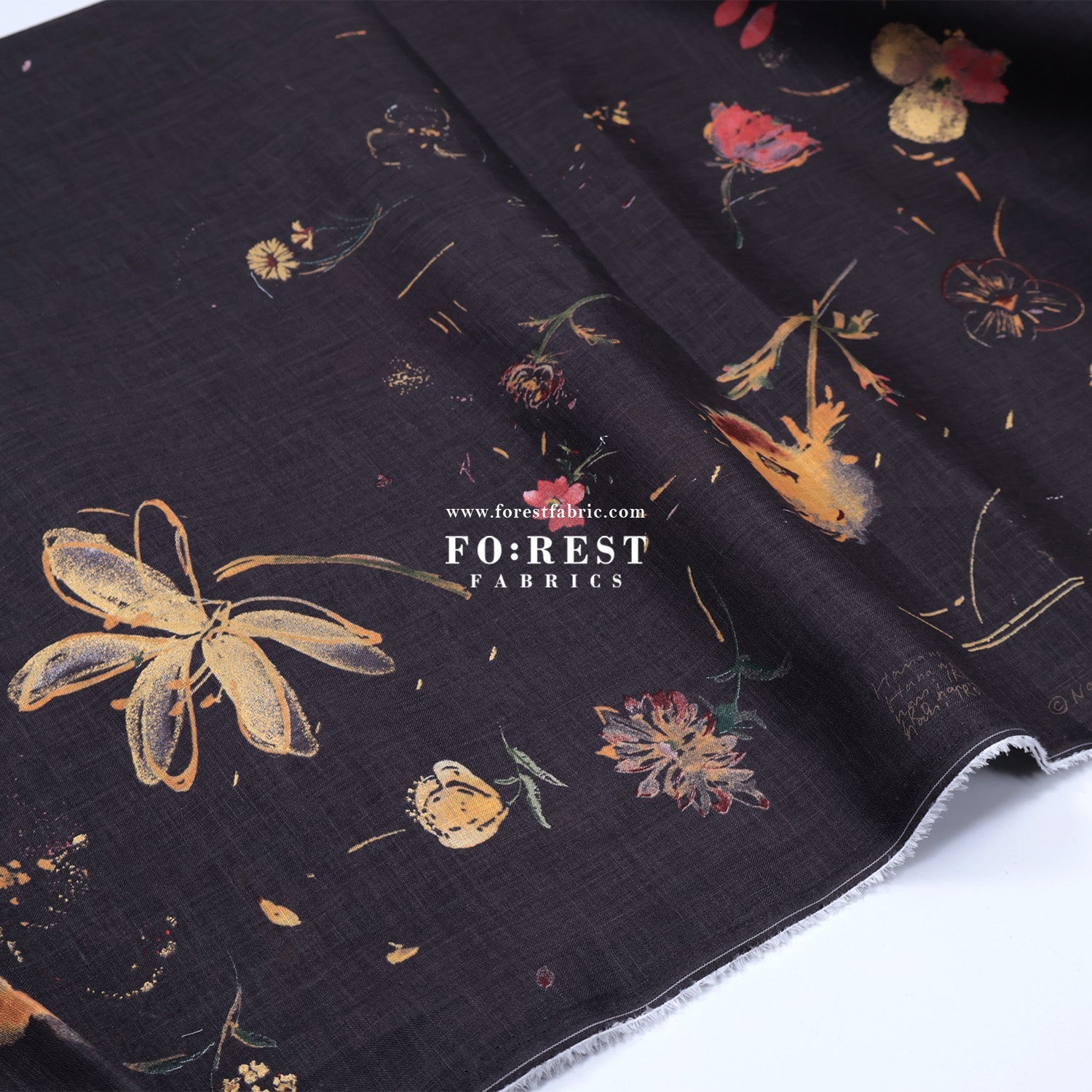 Linen - hana no toki niwa fabric 亞麻 - FO:REST Fabric 布恩堂Liberty fabrictana lawnjapanese fabricykk zipper