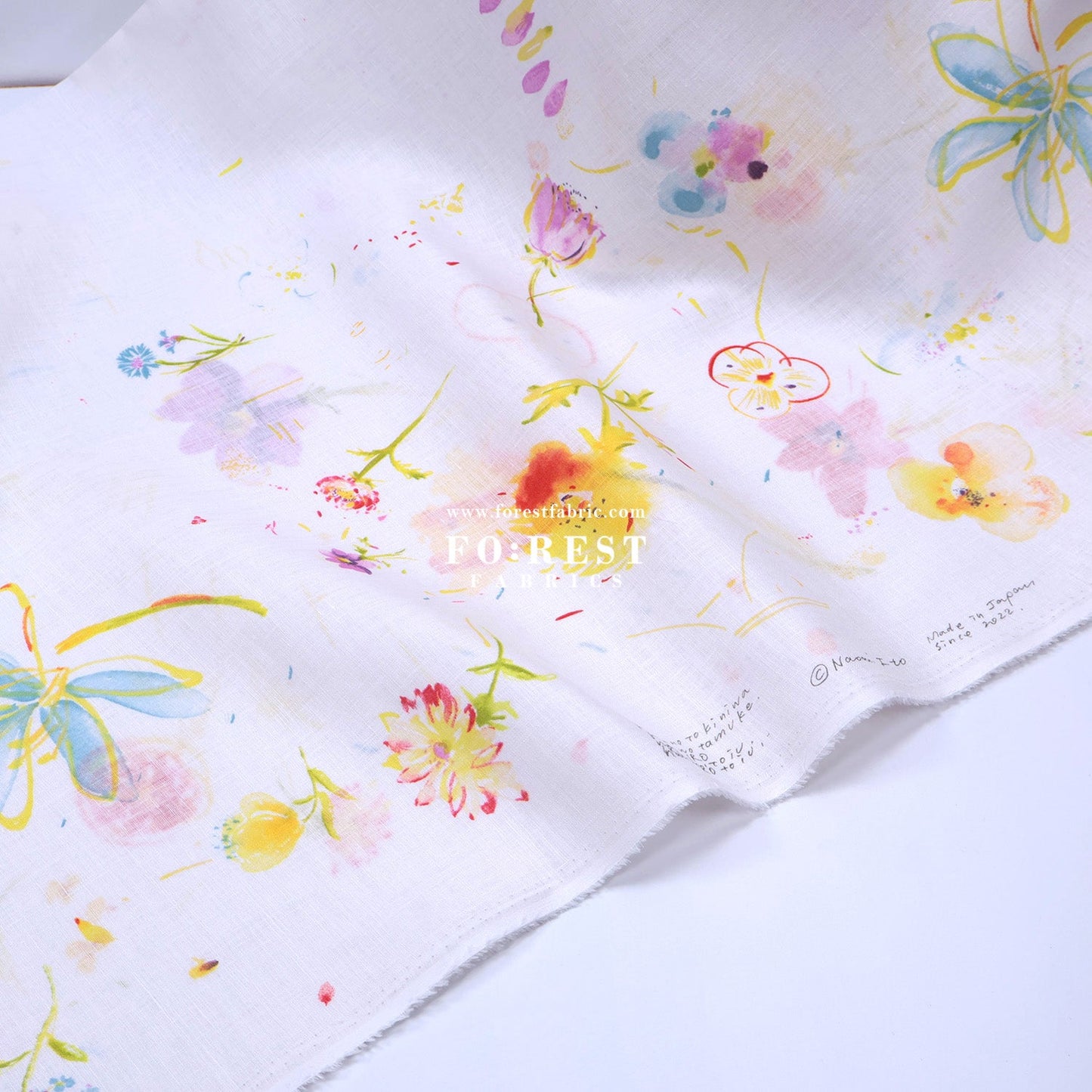 Linen - hana no toki niwa fabric 亞麻 - FO:REST Fabric 布恩堂Liberty fabrictana lawnjapanese fabricykk zipper