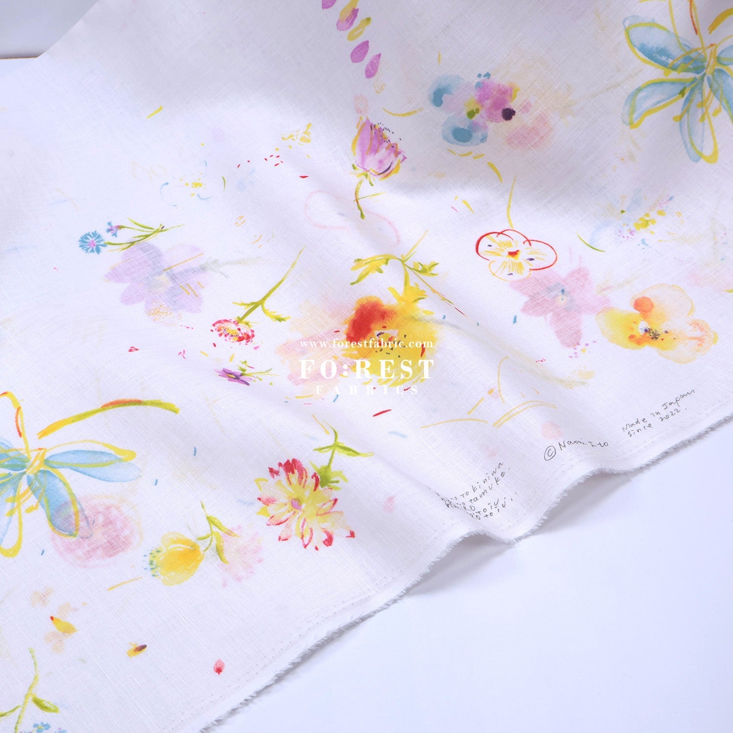 Linen - hana no toki niwa fabric 亞麻 - FO:REST Fabric 布恩堂Liberty fabrictana lawnjapanese fabricykk zipper