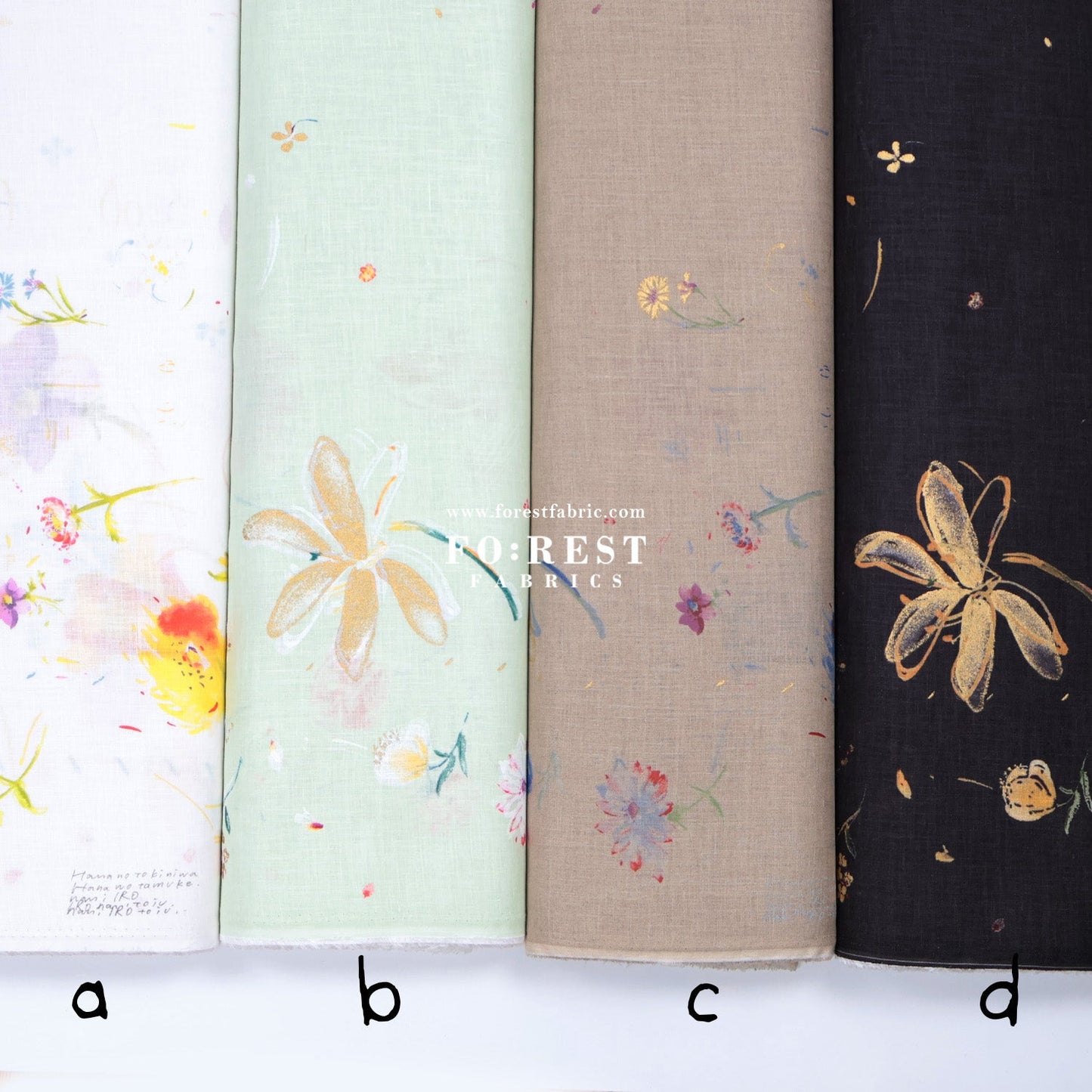 Linen - hana no toki niwa fabric 亞麻 - FO:REST Fabric 布恩堂Liberty fabrictana lawnjapanese fabricykk zipper